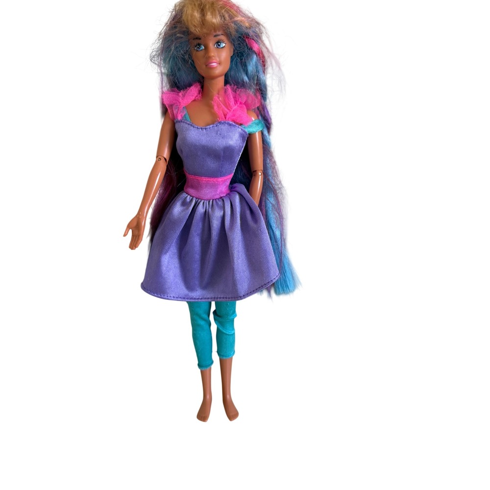 Vintage 1993 Mattel Barbie Doll Hula Hair Teresa Multi Color Hair